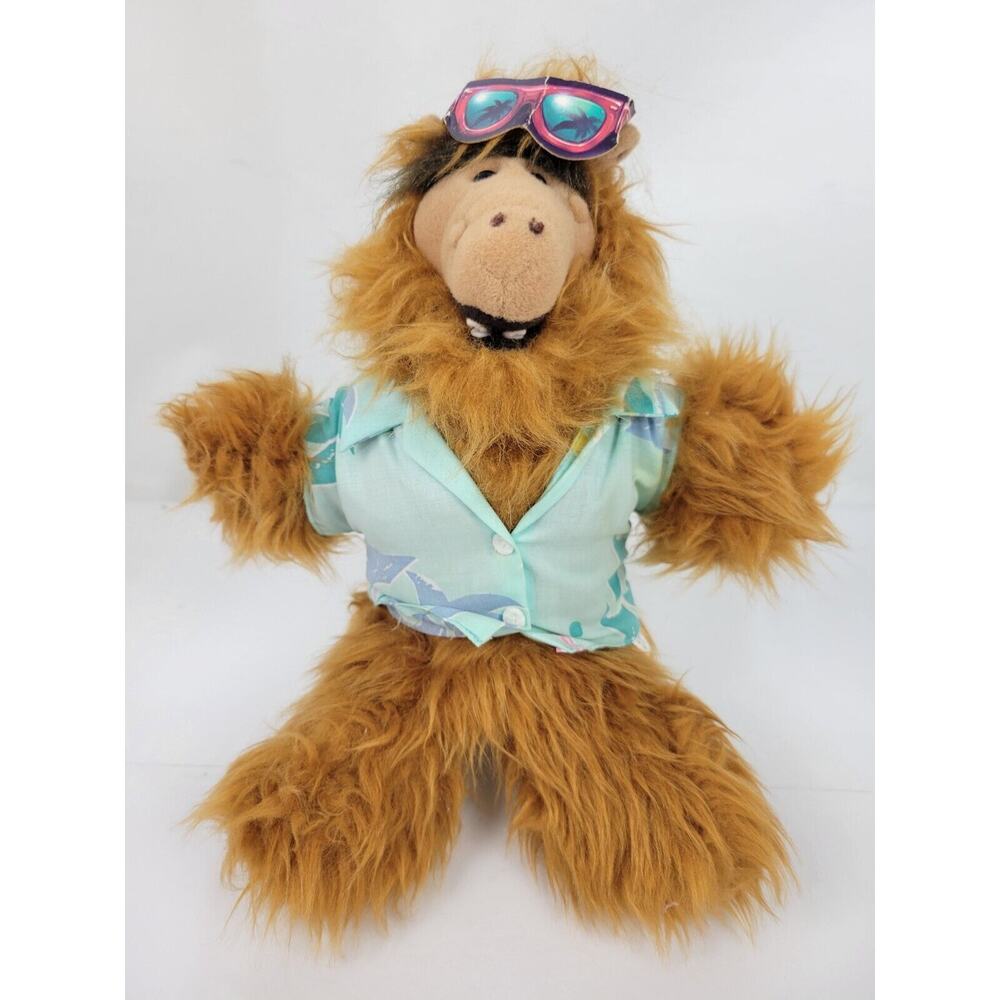 Vintage 12" Alf Hand Puppet 1988 Hawaiian Shirt Sun Glasses